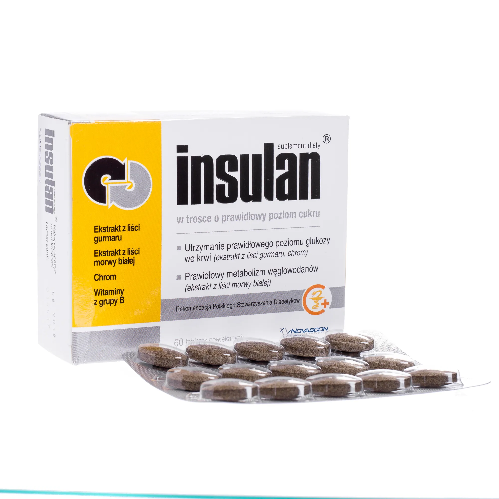 Insulan, suplement diety, 60 tabletek powlekanych