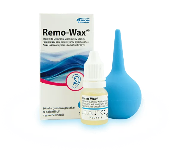 Remo-Wax, krople do uszu, 10 ml + gruszka