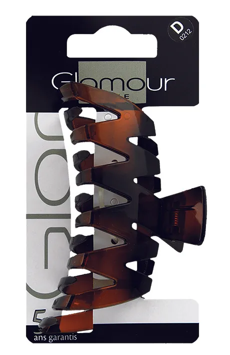 Glamour klamra do włosów o geometrycznym wzorze, brązowo-czarna, 1 szt.