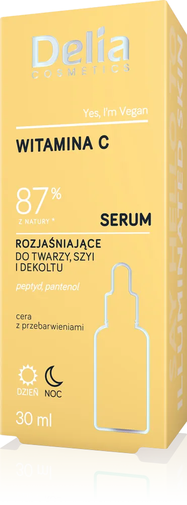Delia Witamina C serum rozjaśniające do twarzy szyi i dekoltu, 30 ml