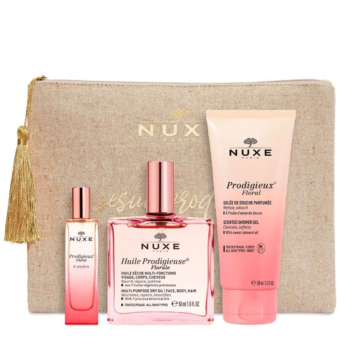 Nuxe Prodigieux Floral zestaw kosmetyków z kosmetyczką, 1 szt.