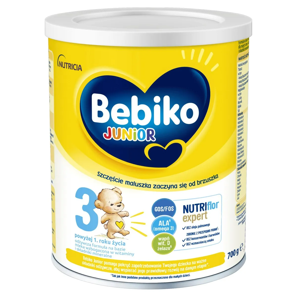 Bebiko Junior 3  Nutriflor Expert, mleko modyfikowane dla dzieci powyżej 1. roku życia, 700 g 