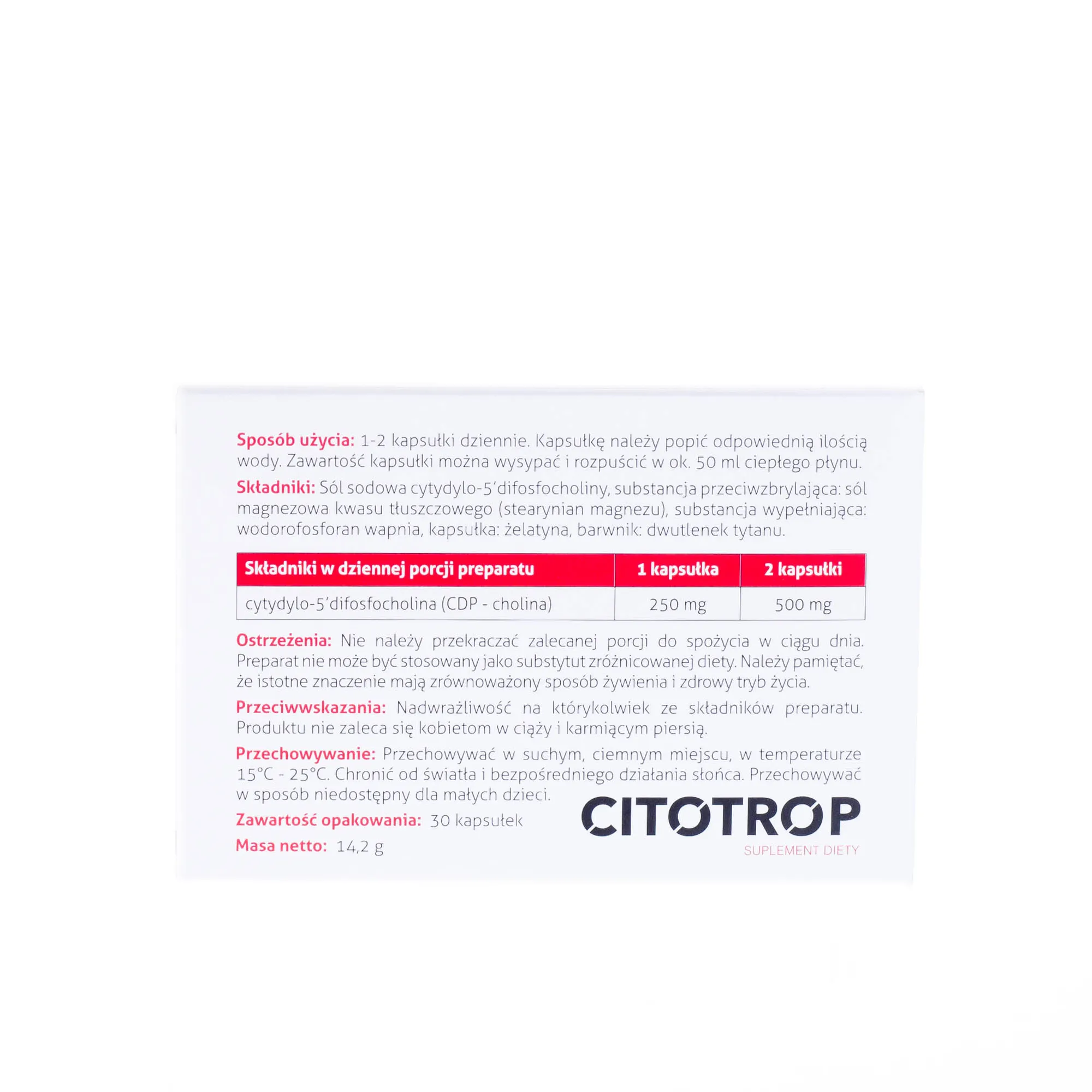 Citotrop, suplement diety, 30 kapsułek 