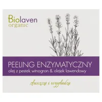 Biolaven organic Peeling enzymatyczny do twarzy Olej z pestek winogron & Olejek lawendowy, 45 ml