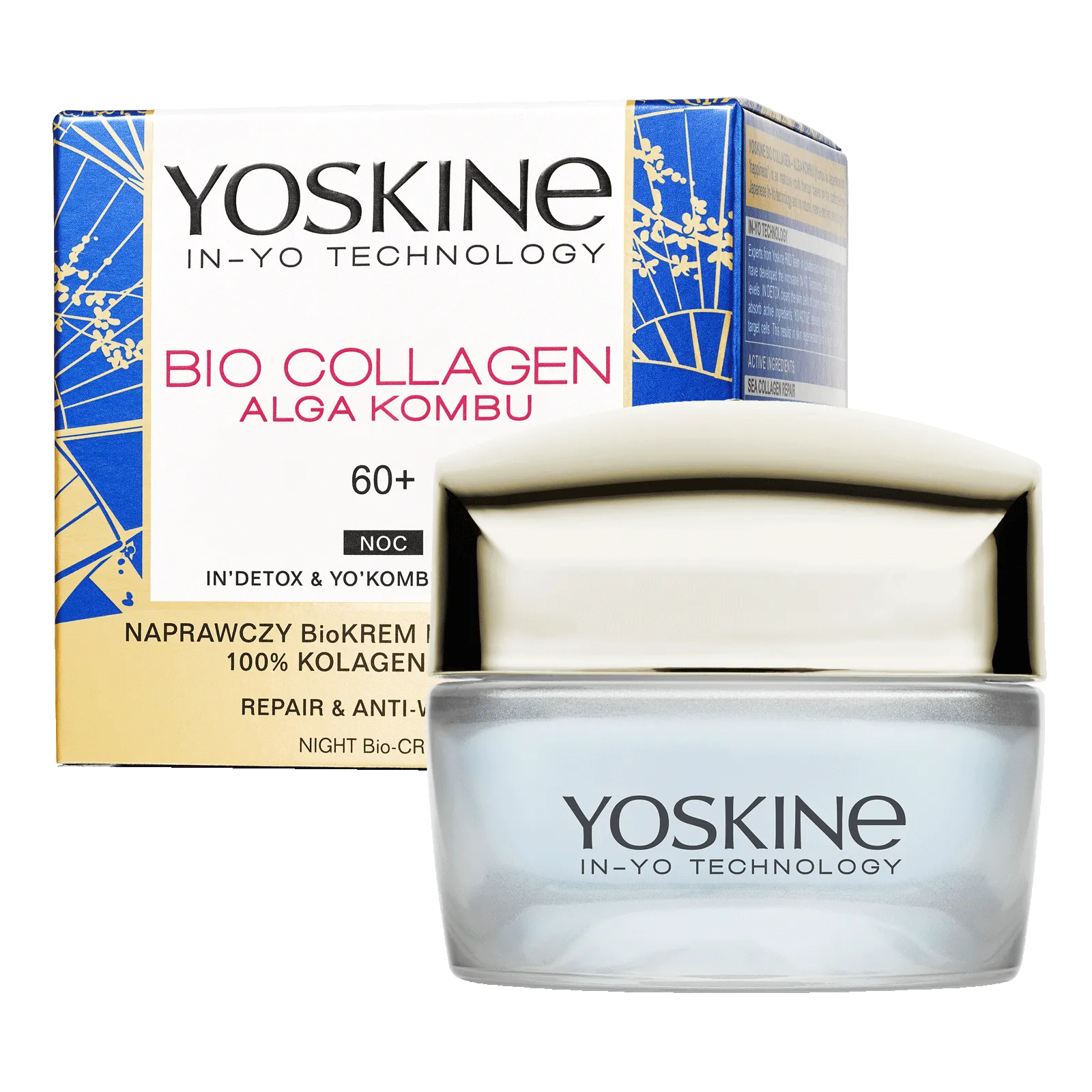 Yoskine BIO Collagen naprawczy krem na noc 60+, 50 ml