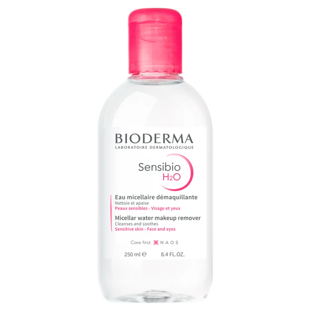 Bioderma Sensibio H2O, woda micelarna do oczyszczania skóry i demakijaż dla skóry wrażliwej, 250 ml