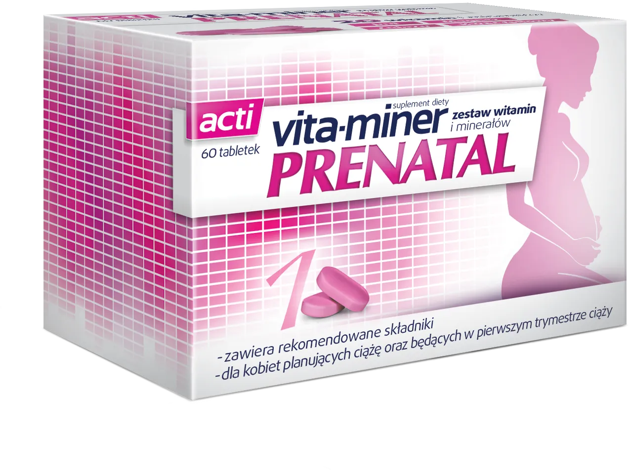 Acti Vita-miner Prenatal, suplement diety, 60 tabletek