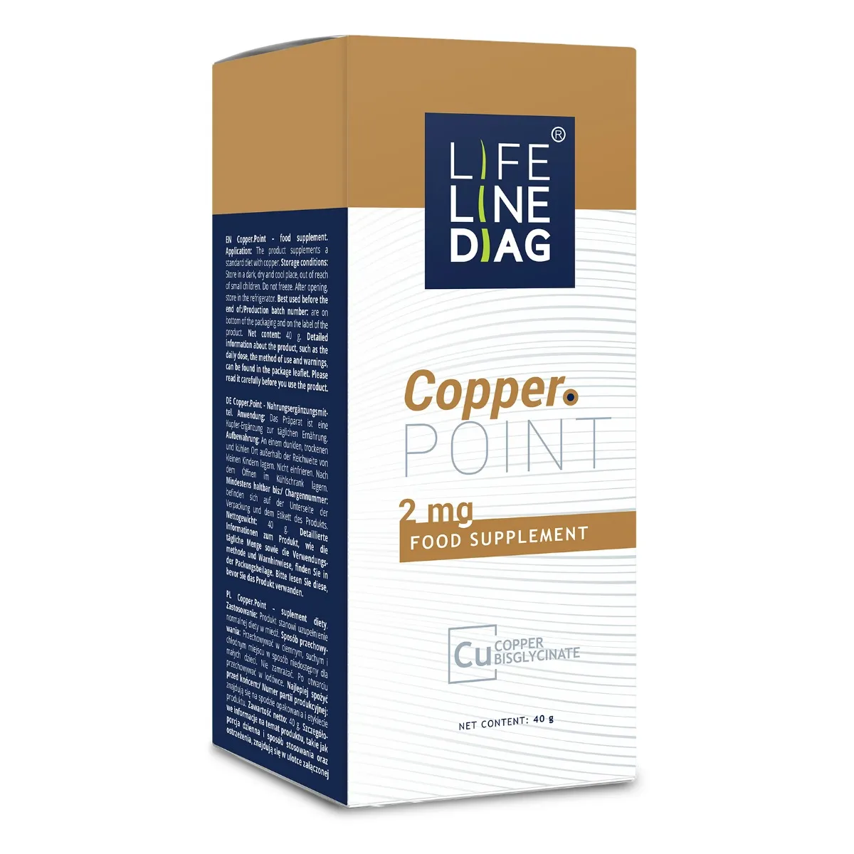 Lifelinediag Copper.Point miedź diglicynian miedzi, 40 g 
