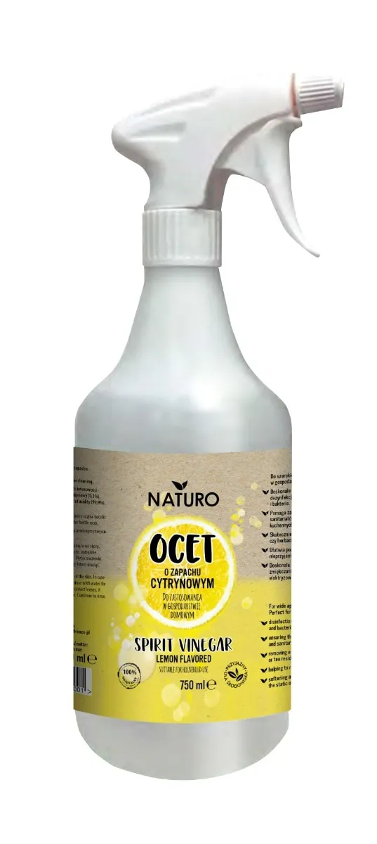 Eco Naturo ocet o zapachu cytrynowym do czyszczenia, 750 ml