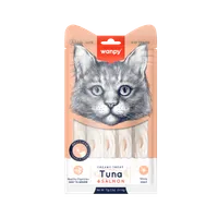 Wanpy Tuna & Salmon Creamy Treat kremowy przysmak do lizania o smaku tuńczyka i łososia dla kotów, 5 x 14 g