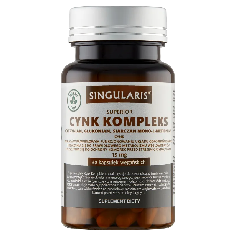 Singularis Superior, Cynk Kompleks 15 mg, suplement diety, 60 kapsułek