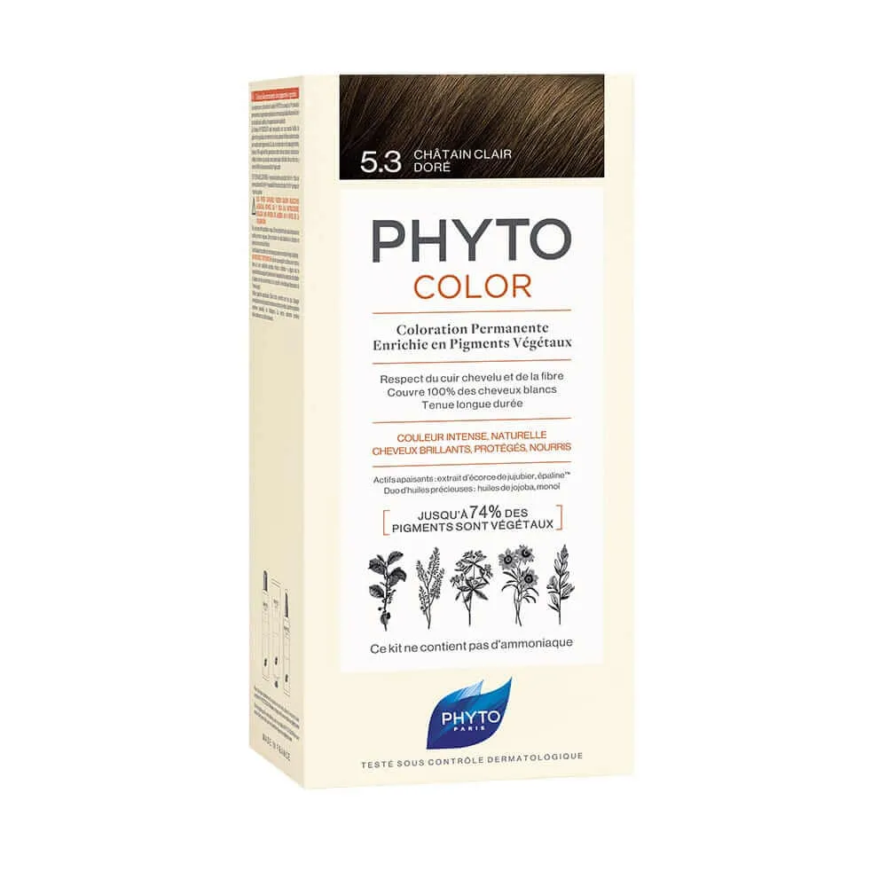Phyto Color, farba do włosów, 5.3 jasny złoty kasztan, 1 opakowanie