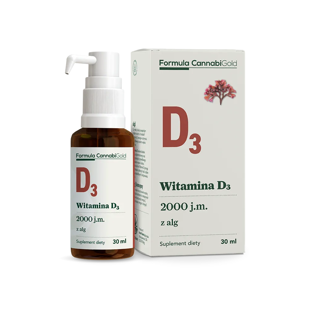 CannabiGold Formula, Witamina D3 z alg, suplement diety, 30 ml