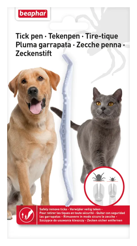 Beaphar Tick Pen Dwustronne szczypce do usuwania kleszczy u psów i kotów, 1 szt.