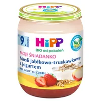 HiPP BIO od pokoleń Musli jabłkowo-truskawkowe z jogurtem po 9. miesiącu, 160 g