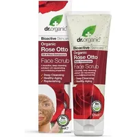 Dr.Organic Rose Otto, peeling do twarzy z organicznym olejkiem różanym, 125 ml