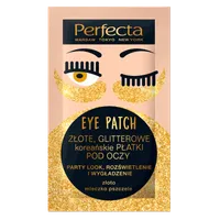 Perfecta Eye Patch złote, glitterowe koreańskie płatki pod oczy, 1 szt.