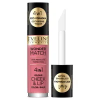 Eveline Cosmetics Wonder Match Velour Chick&Lip 4 w 1 róż i pomadka w płynie 04, 4,5 ml