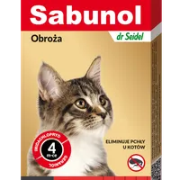 dr Seidel Sabunol Obroża przeciw pchłom dla kotów czerwona, 1 szt.