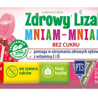 Zdrowy Lizak Mniam-Mniam o smaku malinowym suplement diety, 1 sztuka