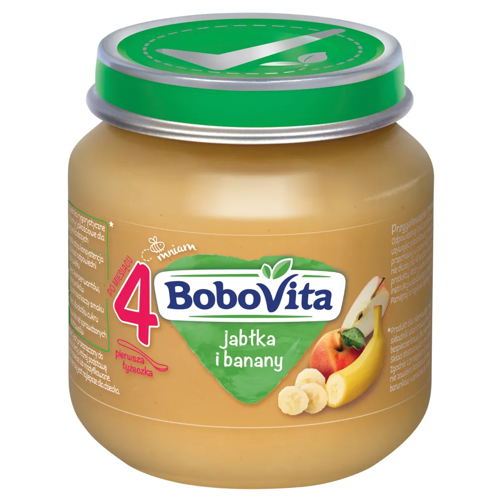 BoboVita deserek dla dzieci o smaku jabłek i bananów, 125 g