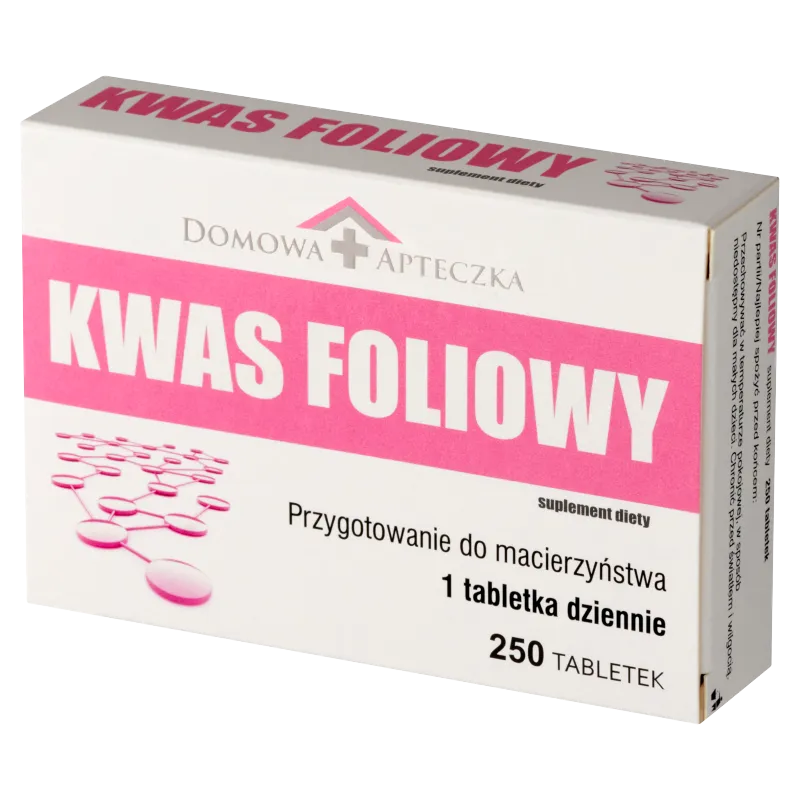 Kwas Foliowy, suplement diety, 250 tabletek 