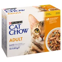 Purina Cat Chow Adult mokra karma dla kotów kurczak i cukinia, 10 x 85 g