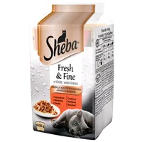 Sheba Fresh Fine Mokra karma w sosie dla kotów dorosłych mix smaków mięsnych, 6x50g
