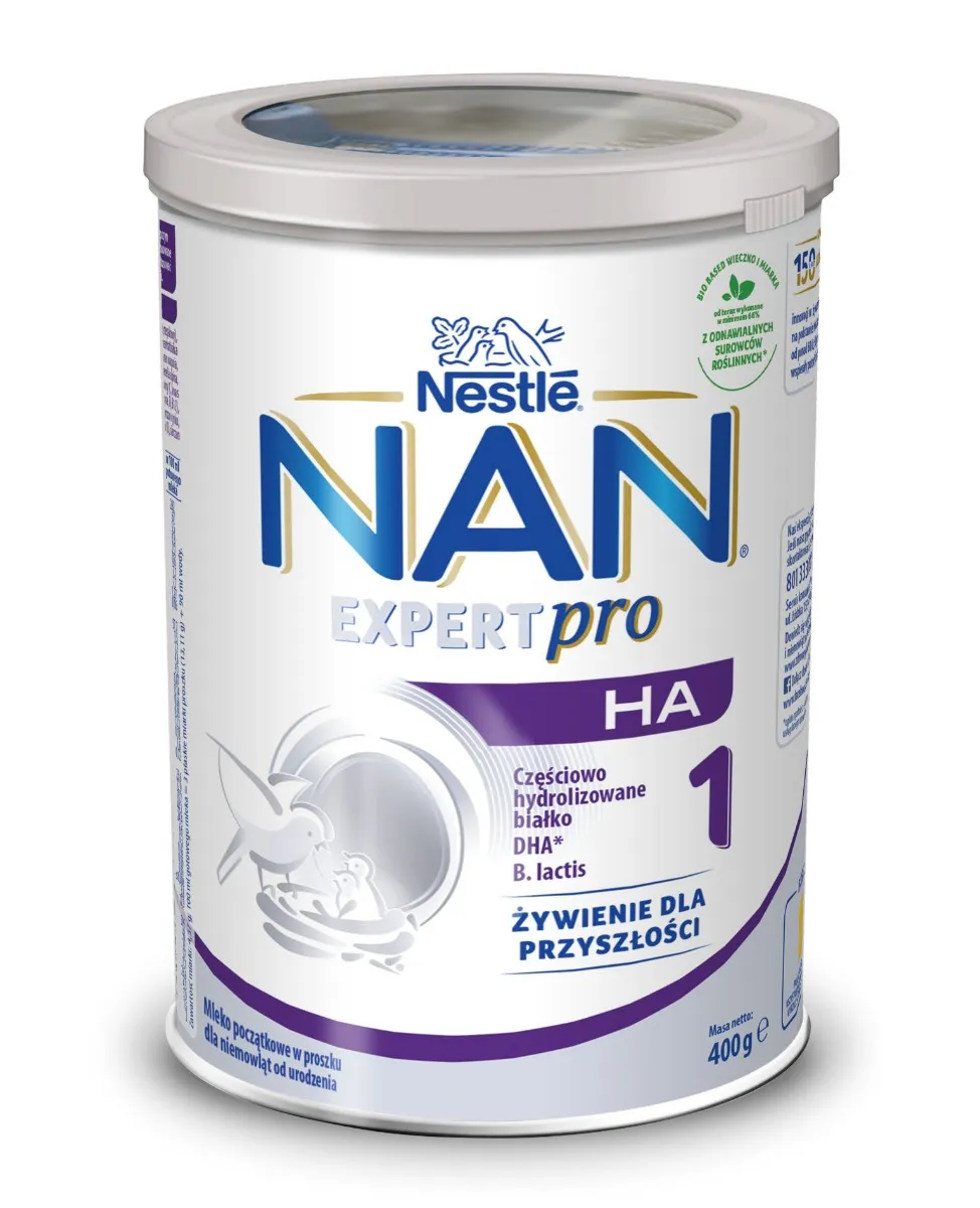 Nestle Nan Expert Pro HA 1. hypoalergiczne mleko początkowe dla niemowląt od urodzenia, 400 g