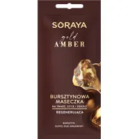 Soraya Gold Amber bursztynowa maseczka regenerująca na twarz, szyję i dekolt, 8 ml