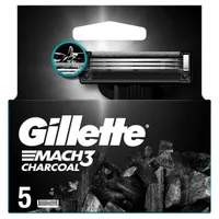 Gillette Mach3 Charcoal Ostrza wymienne do maszynki do golenia dla mężczyzn, 5 szt.