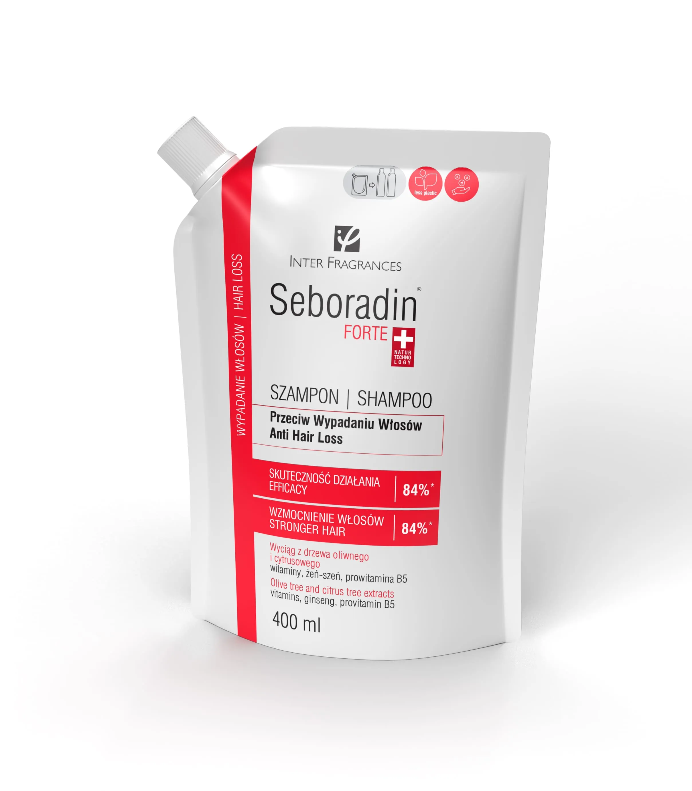 Seboradin Forte, szampon przeciw wypadaniu włosów, 400 ml
