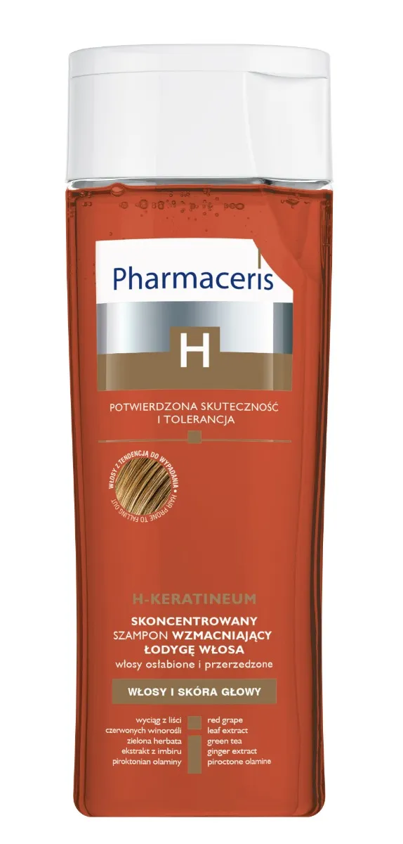Pharmaceris H Keratineum, skoncentrowany szampon wzmacniający łodygę włosa, 250 ml 