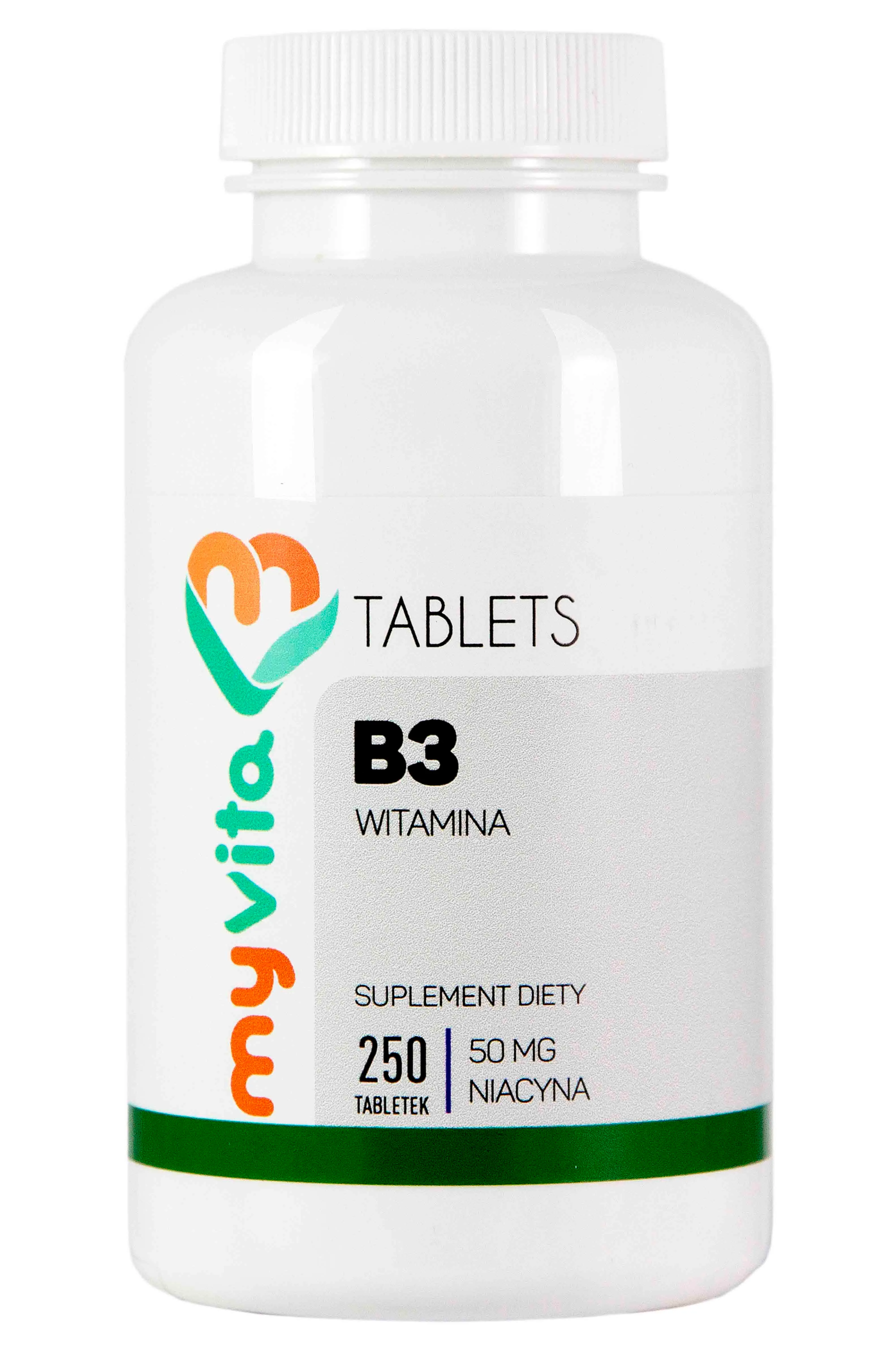 MyVita, Witamina B3 50mg, suplement diety, 250 tabletek