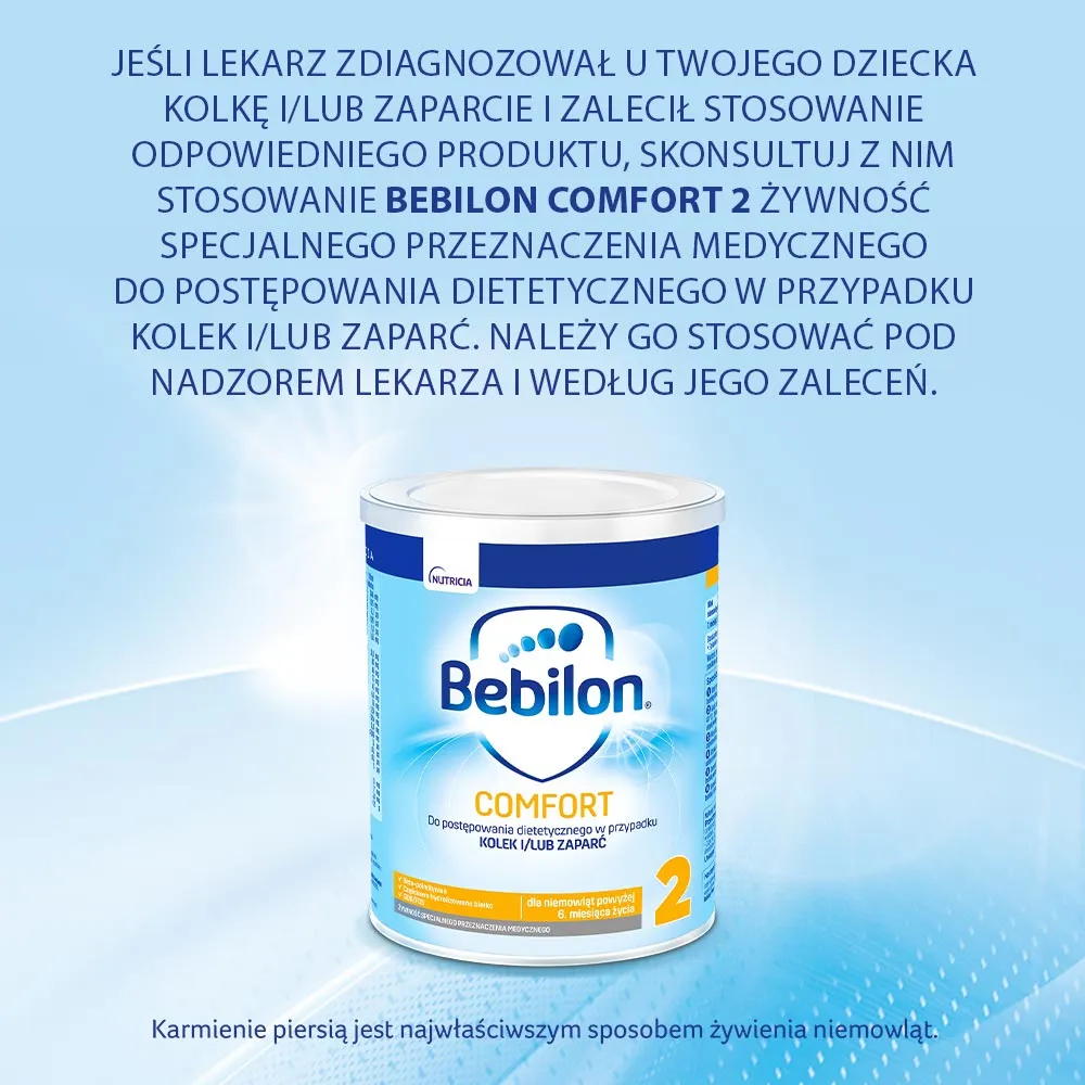 Bebilon Comfort 2 Żywność specjalnego przeznaczenia medycznego dla niemowląt od 6.miesiąca, 400 g 