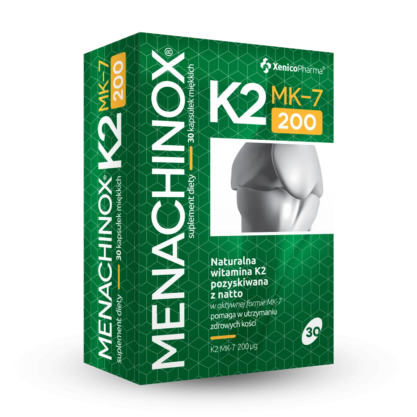 Menachinox K2-MK7 200 µg, suplement diety, kapsułka miękka, 30 sztuk
