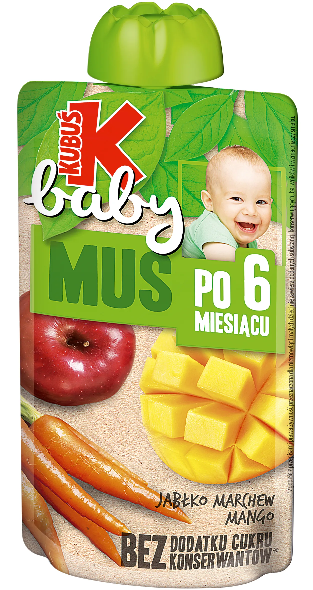Kubuś Baby Mus po 6 miesiącu, jabłko marchew mango, 100 g