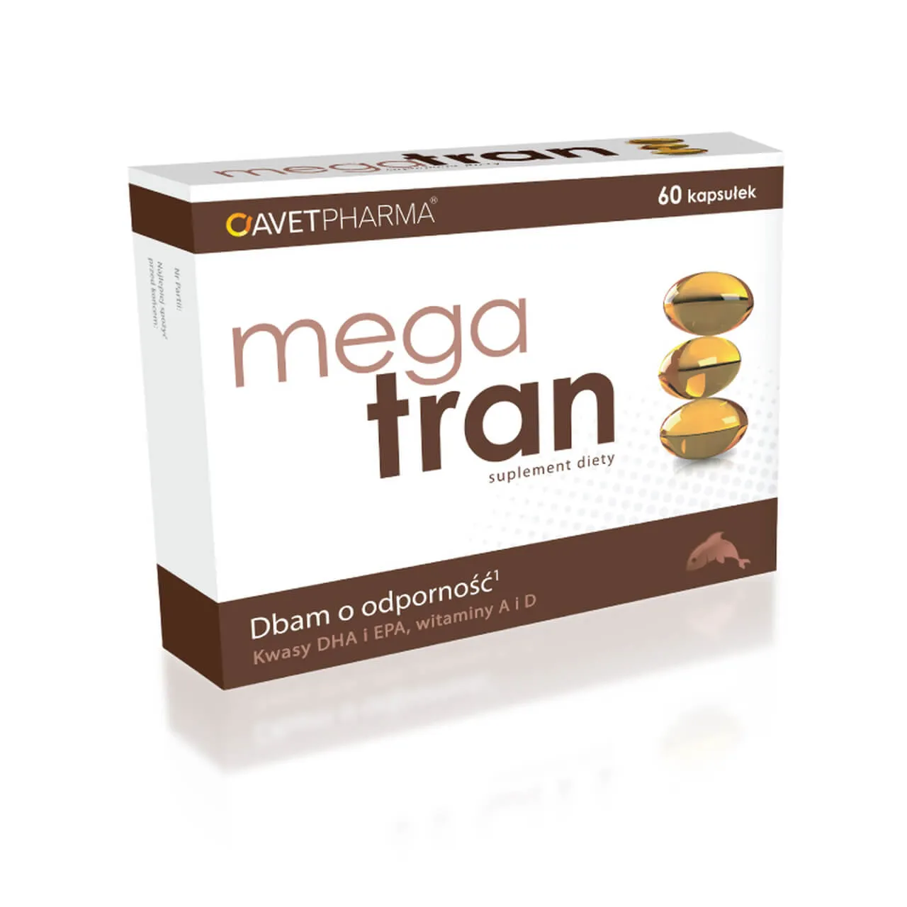 Tran Mega, suplement diety, 60 kapsułek