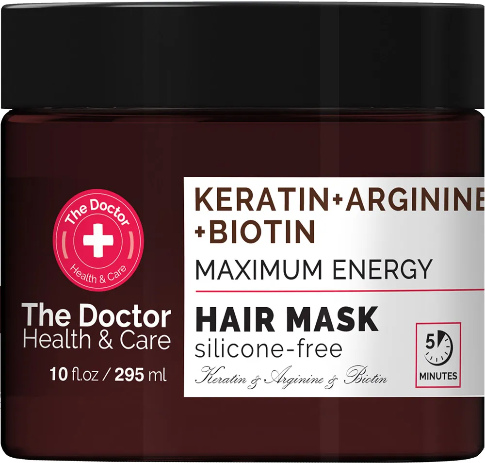 The Doctor Health & Care maska do włosów wzmacniająca Keratyna + Arginina + Biotyna, 295 ml