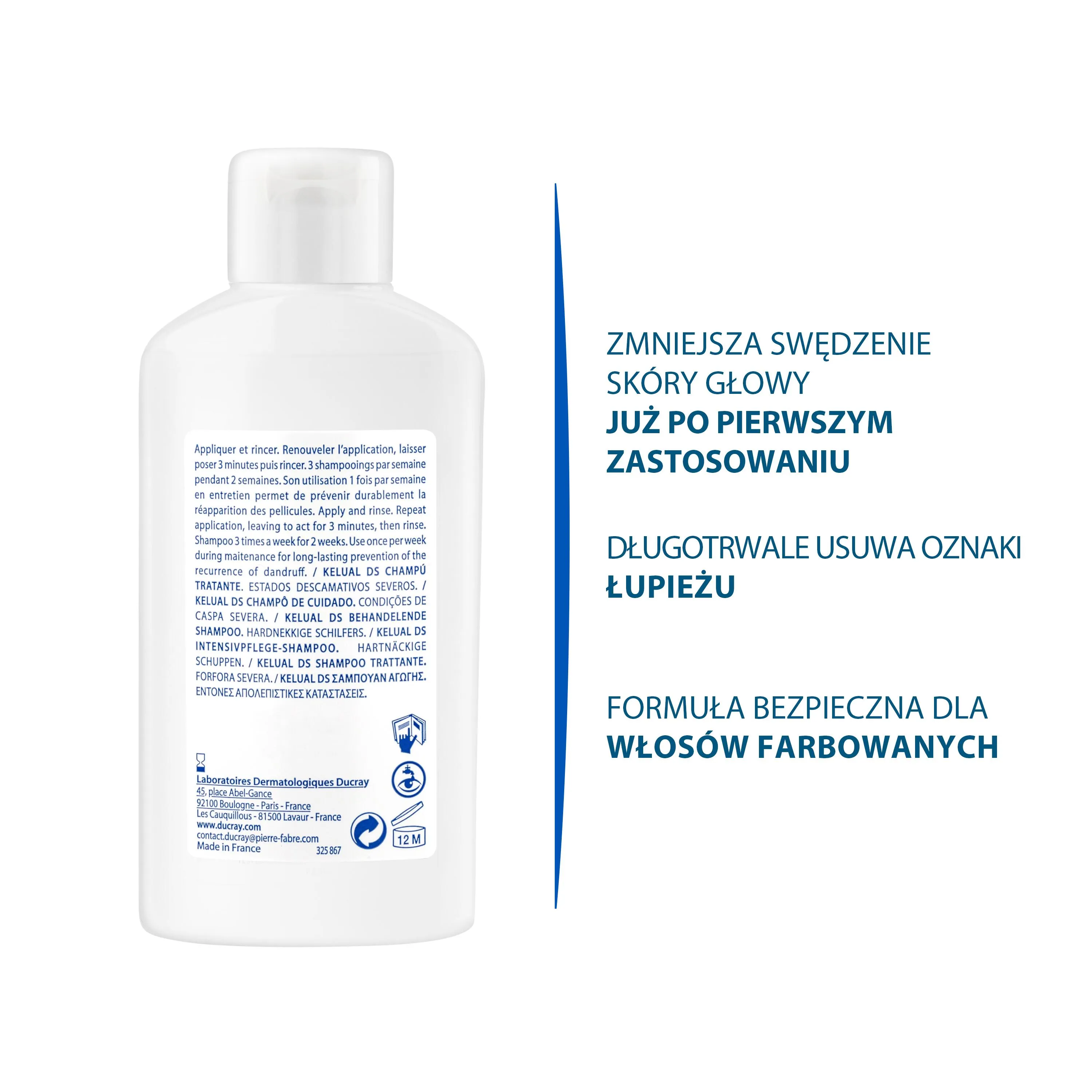 Ducray Kelual DS, szampon do postępowania w ciężkich stanach łupieżowych, 100 ml 