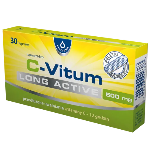 Oleofarm C-Vitum Long Active, suplement diety, 30 kapsułek