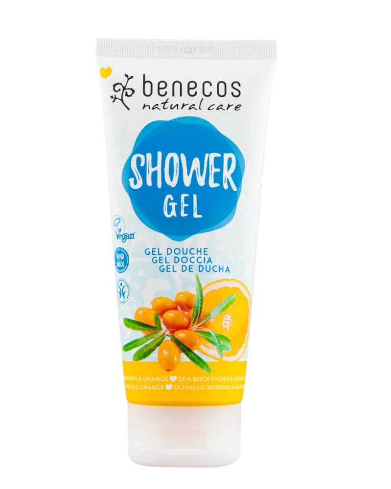 Benecos, naturalny żel pod prysznic, rokitnik i pomarancza, 200 ml