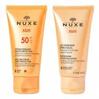 Nuxe Sun, zestaw krem do opalania SPF50+, 50 ml + orzeźwiający balsam po opalaniu, 50 ml + 50 ml