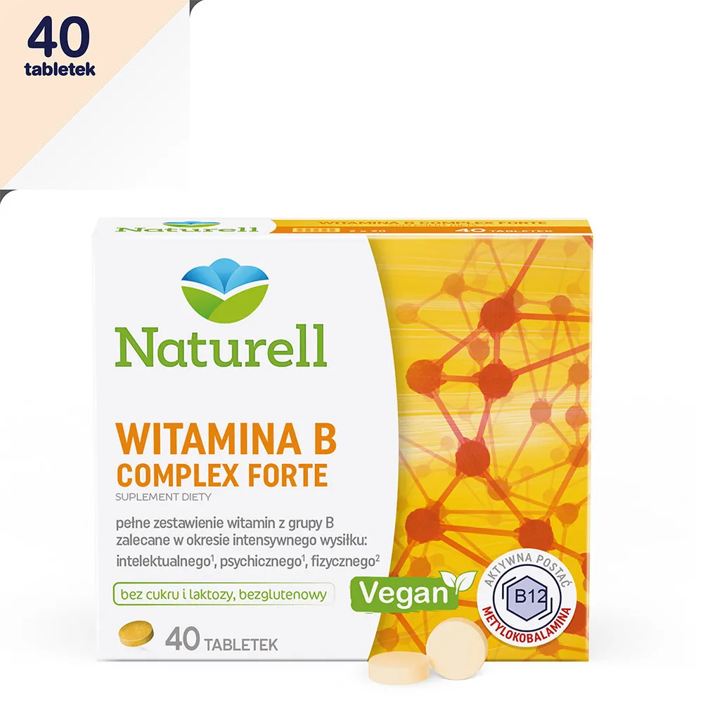 Naturell Witamina B Complex Forte, suplement diety, 40 tabletek 