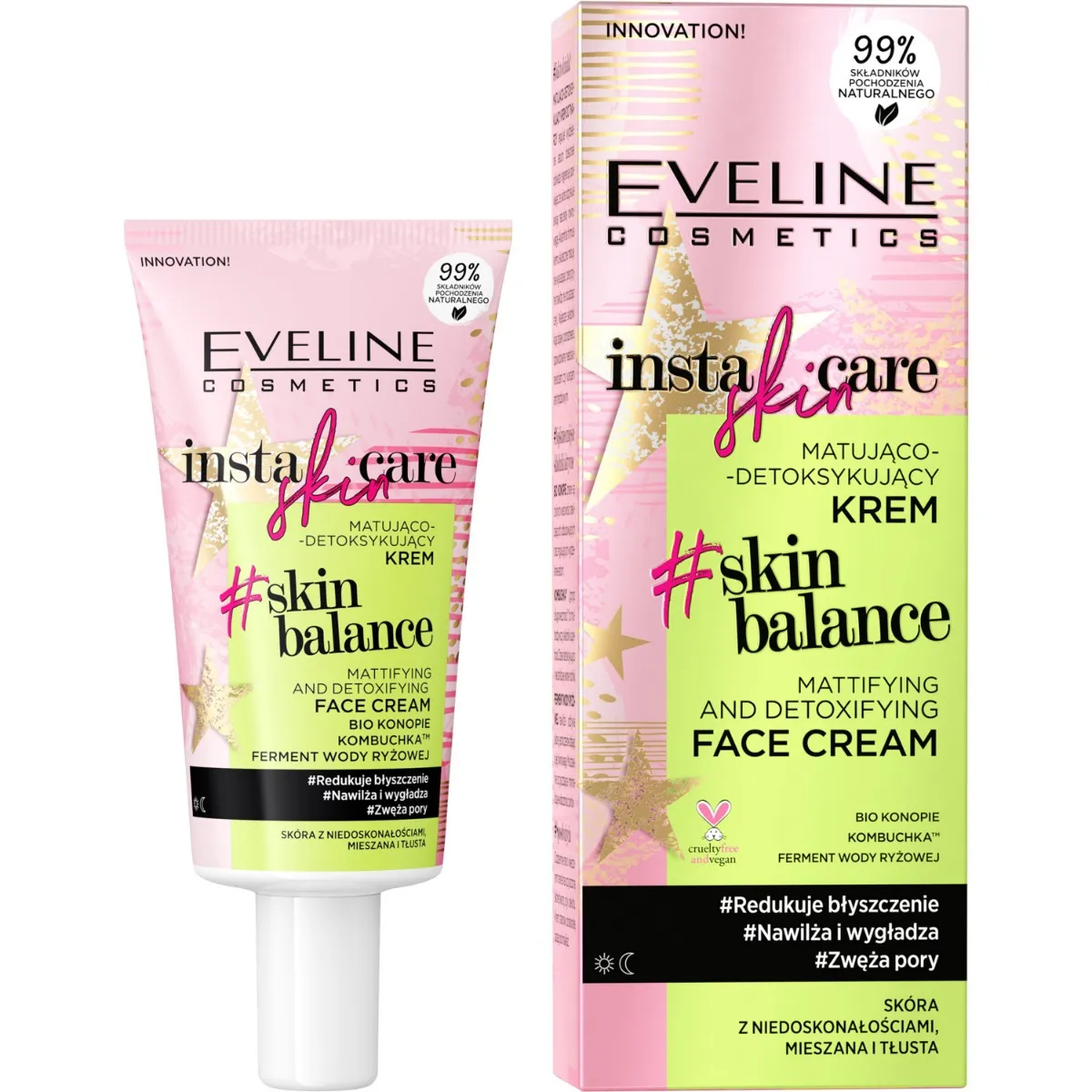 Eveline Cosmetics Insta Skin Care krem do twarzy matująco-detoksykujący, 50 ml