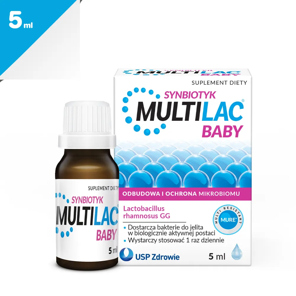 Multilac Baby Synbiotik, krople doustne, 5 ml