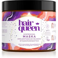 Hair Queen ekspresowa maska emolientowa do włosów wysokoporowatych, 400 ml