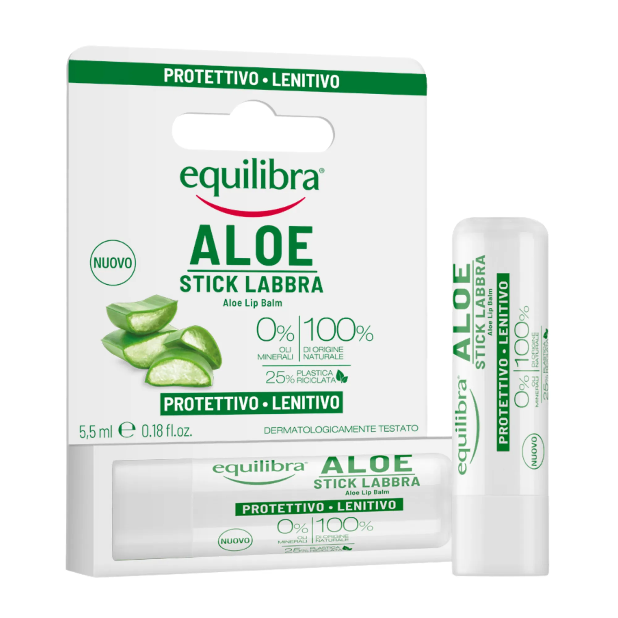Equilibra Aloe aloesowy balsam do ust w sztyfcie, 5,5 g