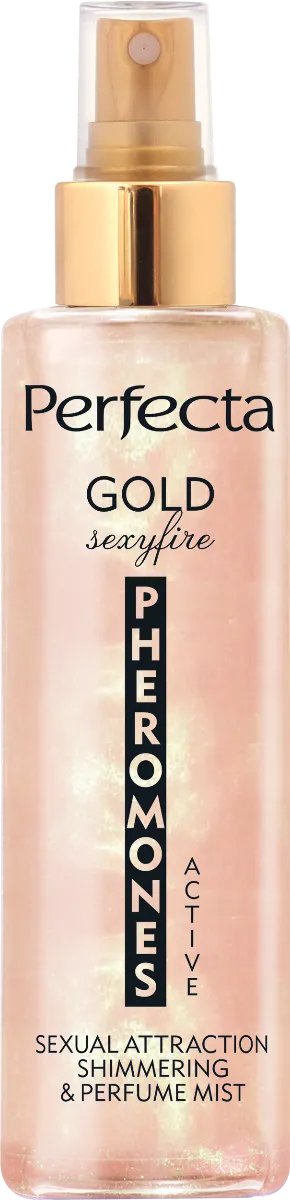 Perfecta Mist Pheromones Active Gold Sexyfire Mgiełka do ciała z brokatem, 200 ml