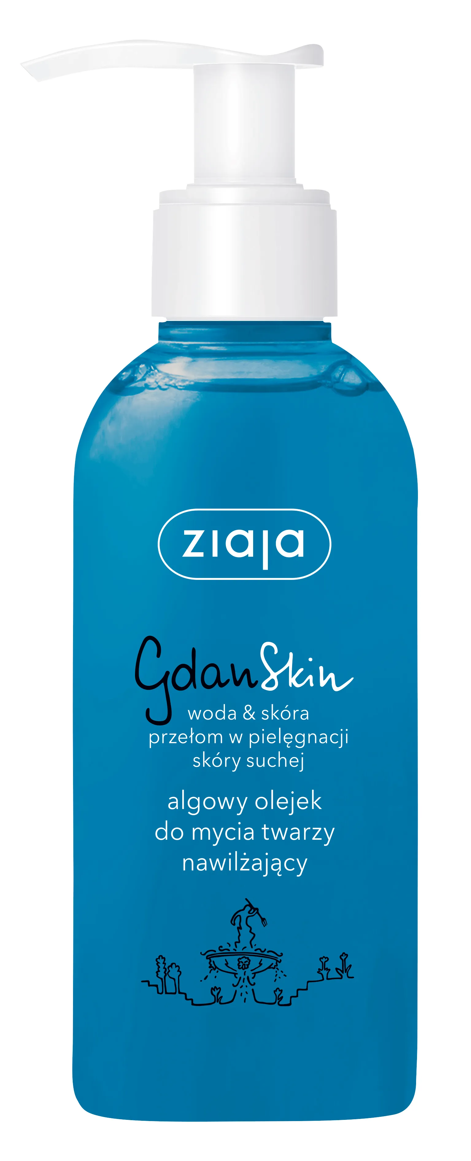 Ziaja GdanSkin, algowy olejek do mycia twarzy i demakijażu, 140 ml